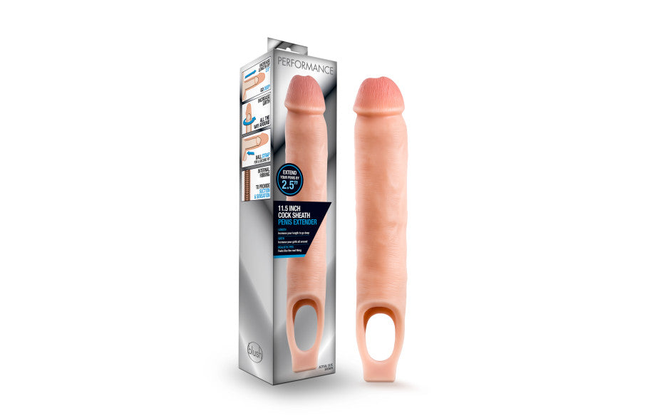 Performance Cock Sheath Penis Extender Vanilla 10 Inch