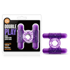 Play With Me Double Play Dual Vibrating Cock Ring Purple
