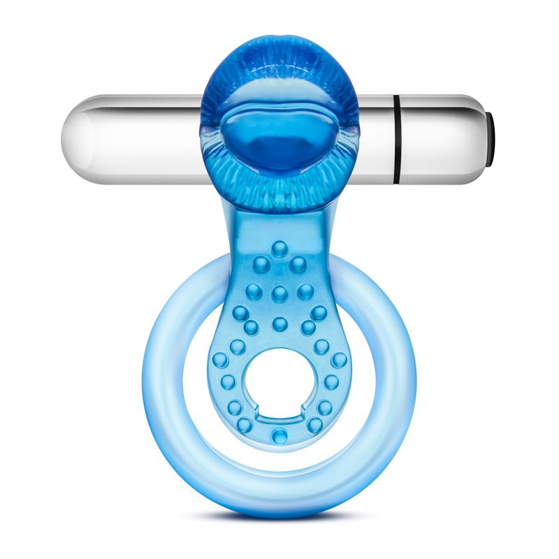 Stay Hard 10 Function Vibrating Tongue Ring Blue Secondary image