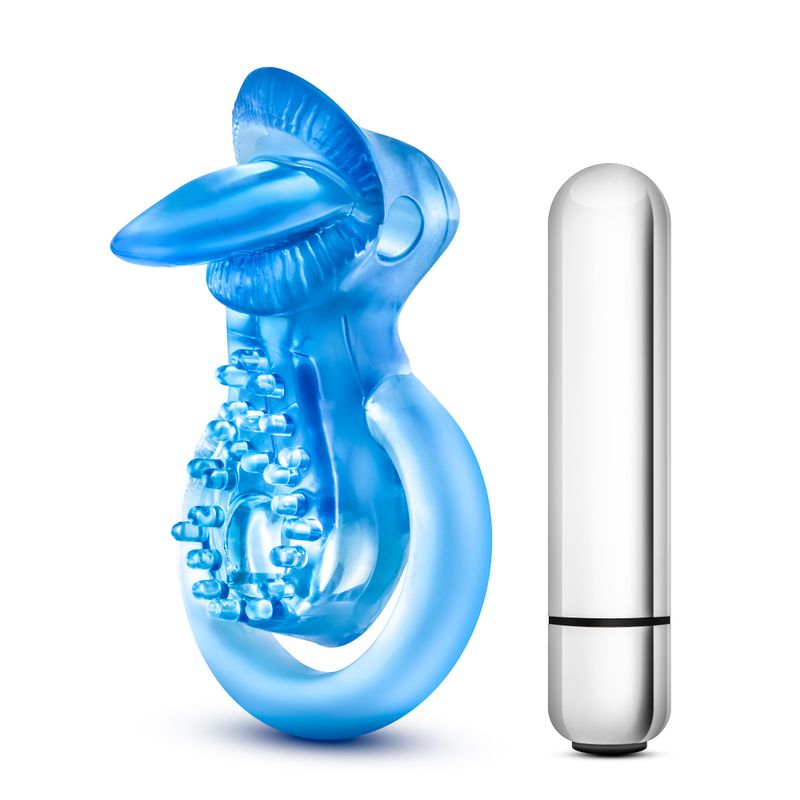 Stay Hard 10 Function Vibrating Tongue Ring Blue Main image