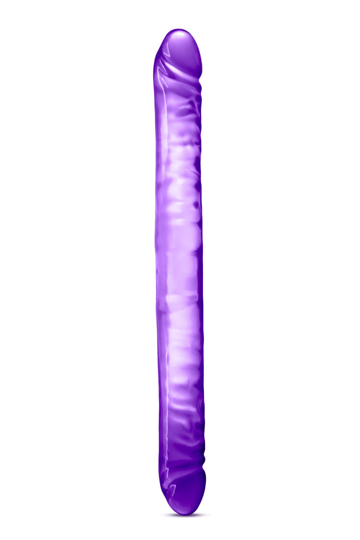 Blush Novelties B Yours Double Realistic Dildo Purple 18 Inch Blush Novelties Main image