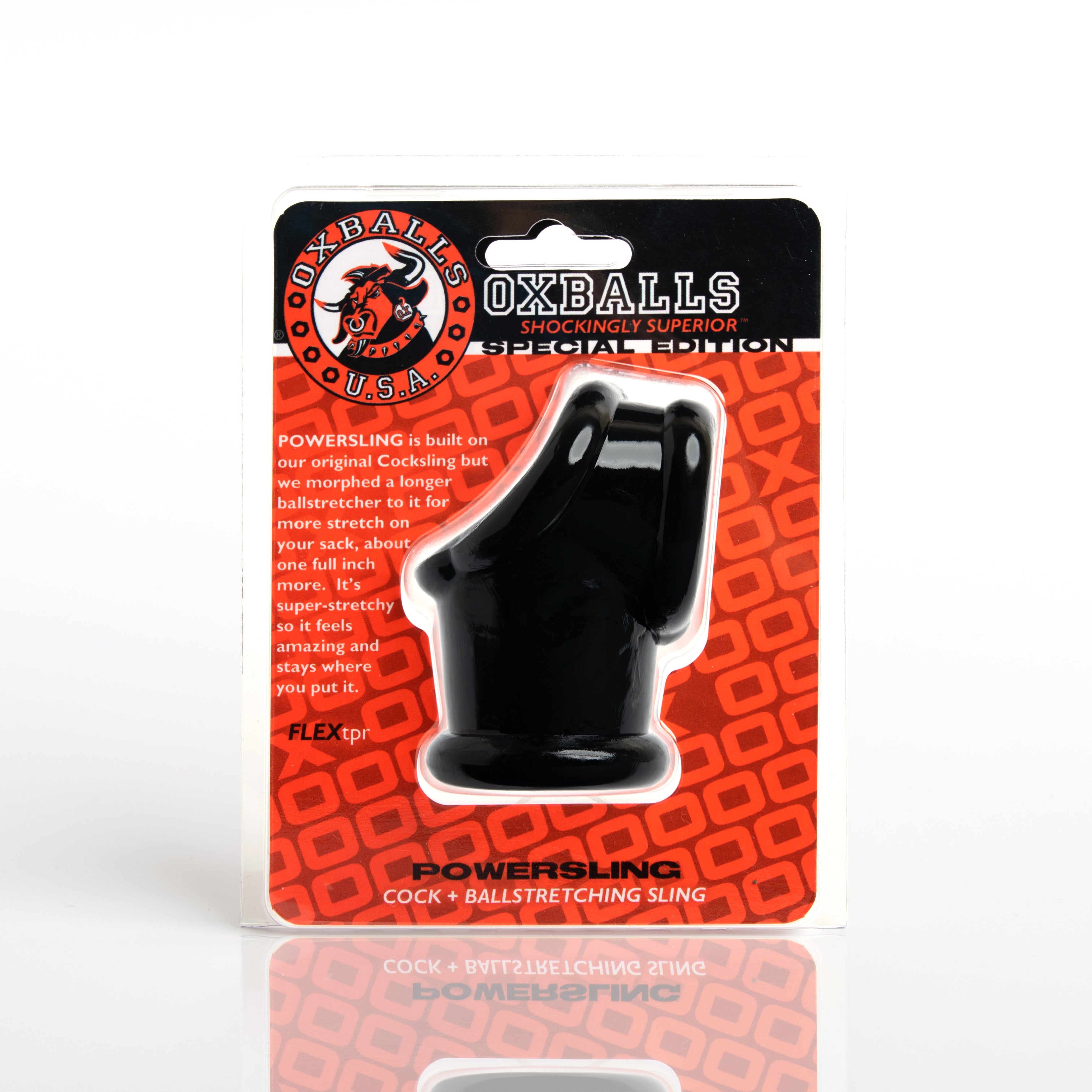 Oxballs Powersling Cocksling & Ballstretcher Black