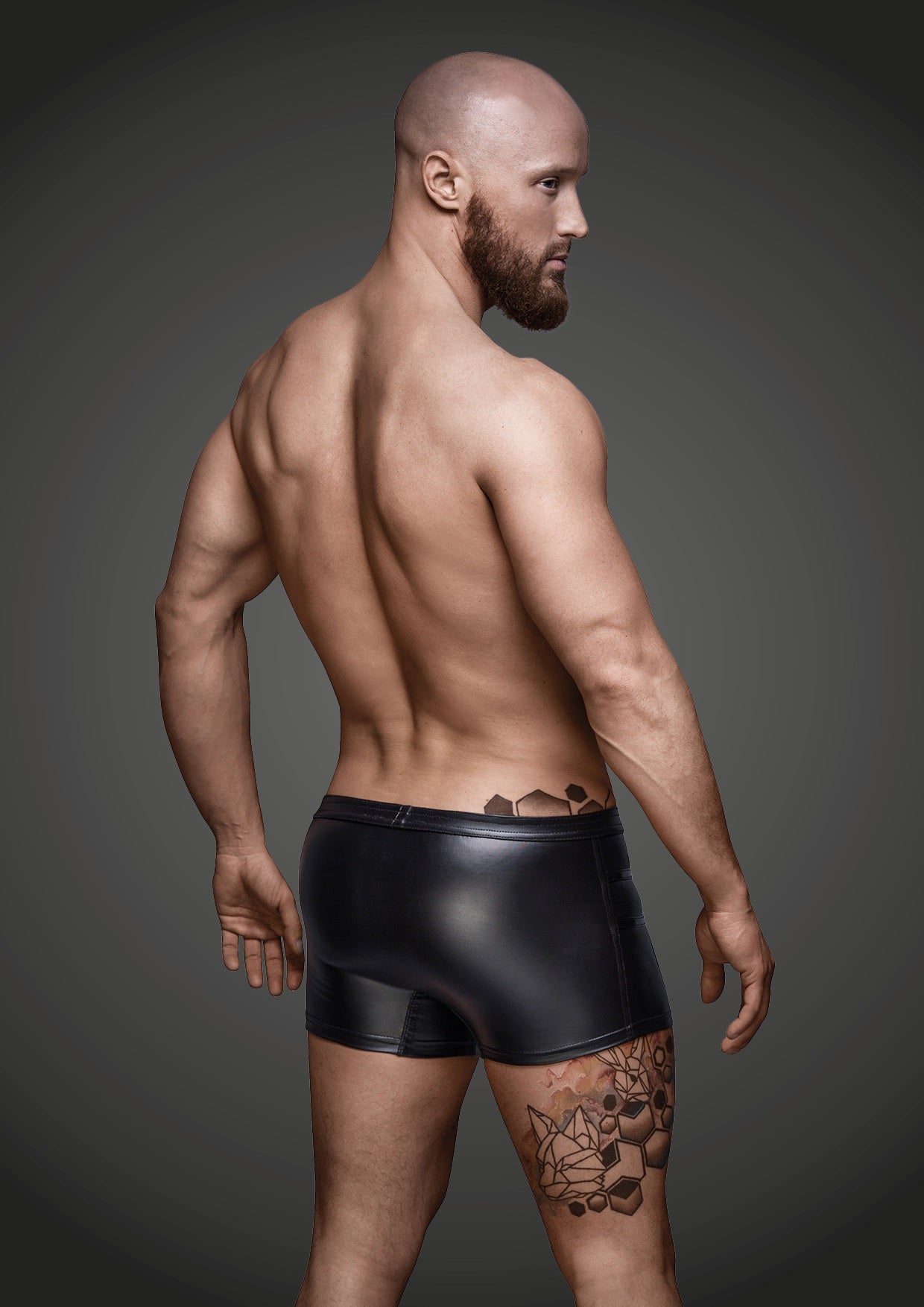 Noir Handmade Mens Sexy Shorts With Hot Details Secondary image