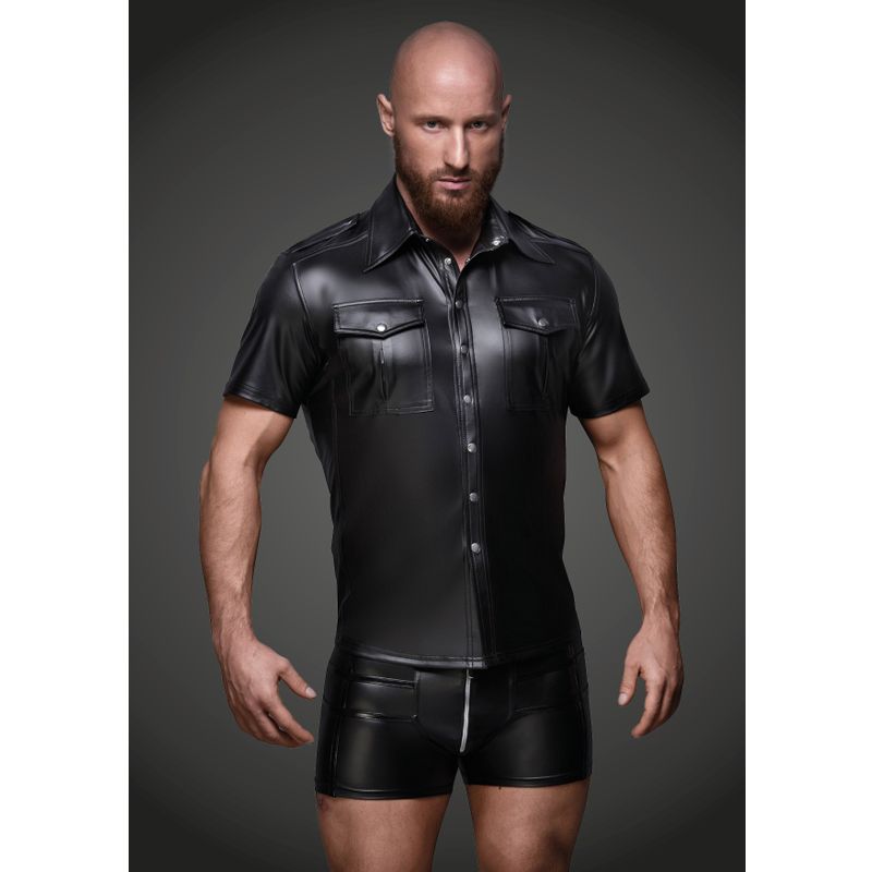 Noir Sexy And Elegant Shirt With Front Pockets