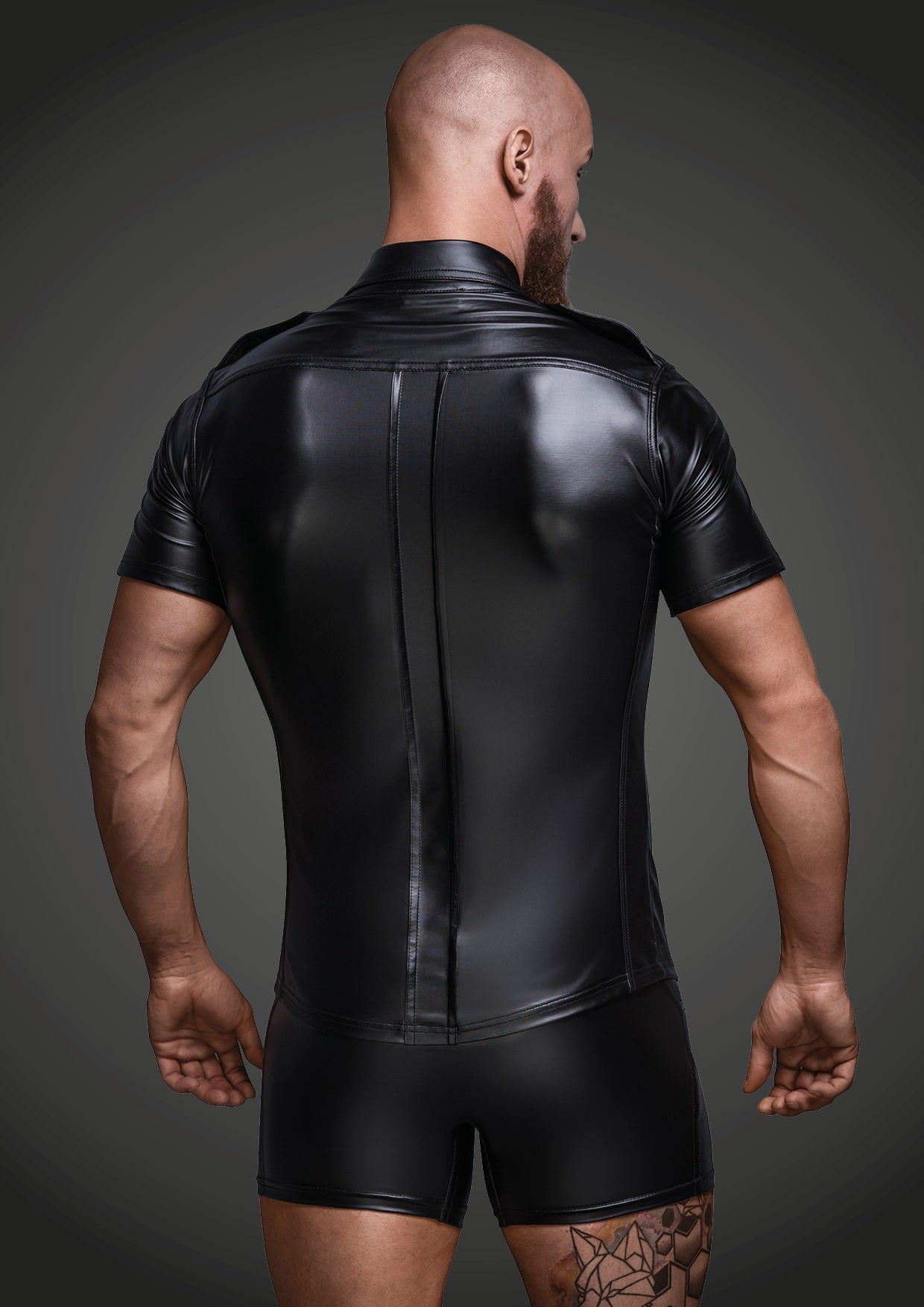 Noir Handmade Mens Sexy And Elegant Shirt With Front Pockets Noir Handmade
