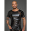 Noir Power Wetlook Men Tshirt With 3D Net