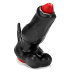 Oxballs Woof Hollow Anal Plug With Stopper Black Red