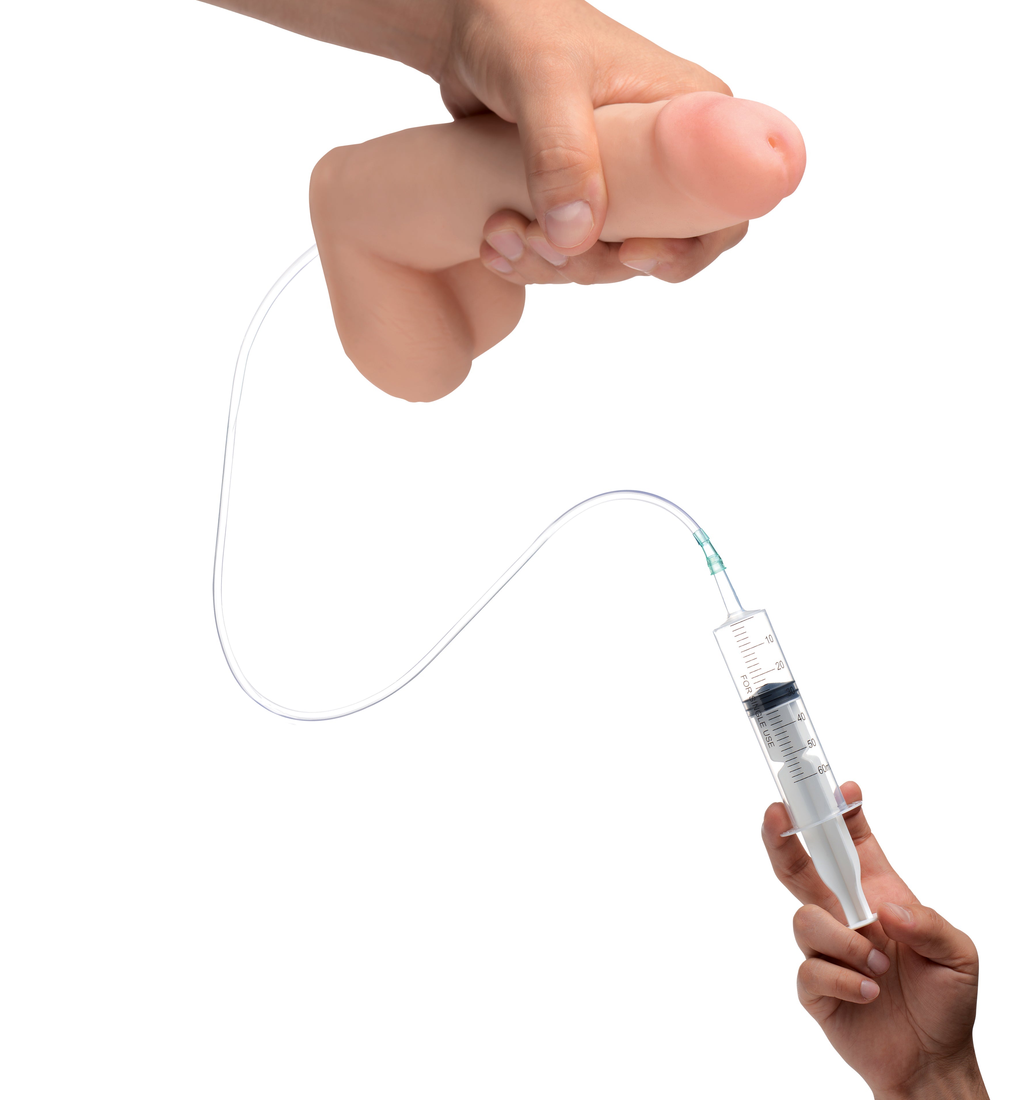 XR Brands Loadz Realistic Squirting Dildo With Syringe 8 inch XR Brands