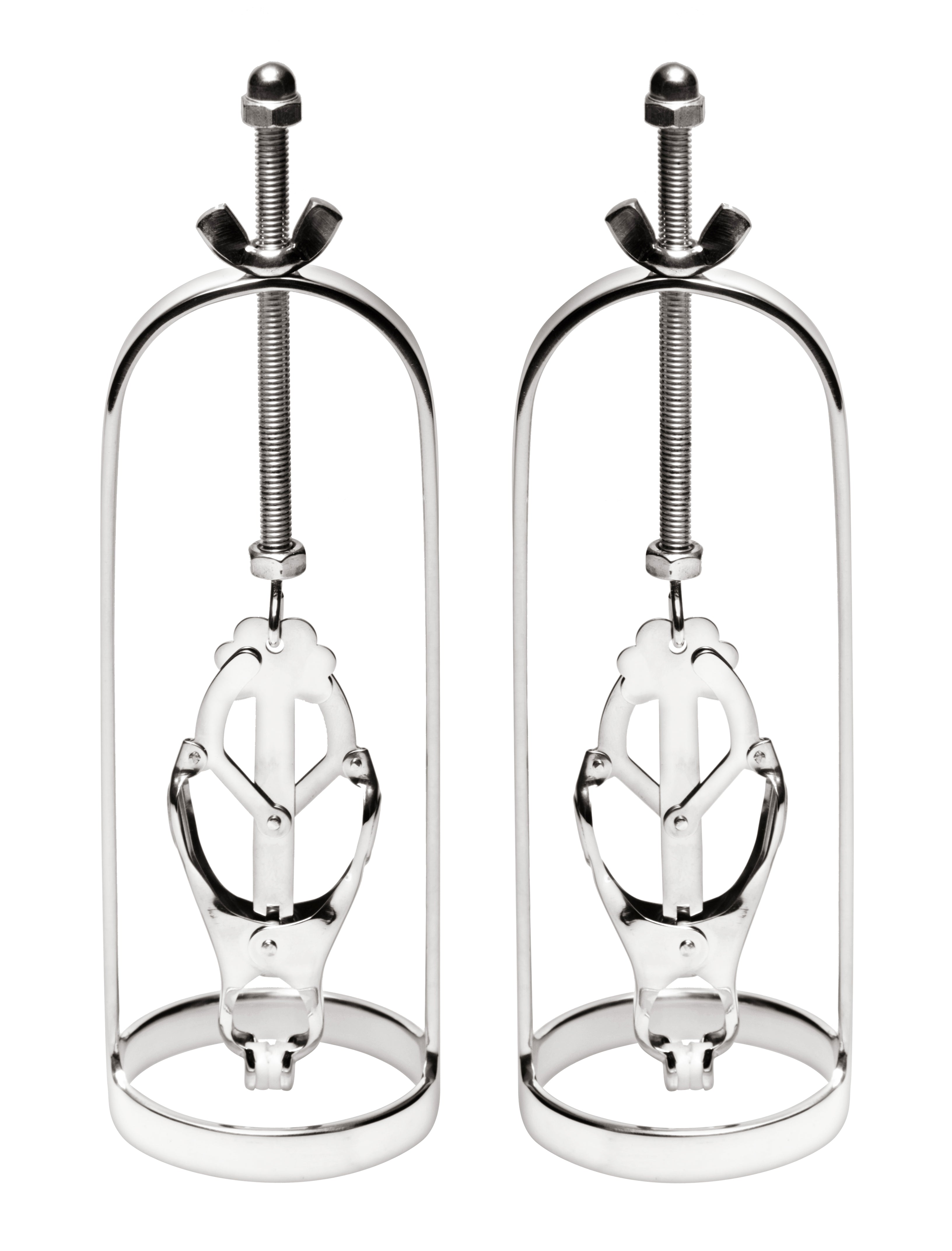 XR Brands Master Series Stainless Steel Clover Clamp Nipple Stretcher