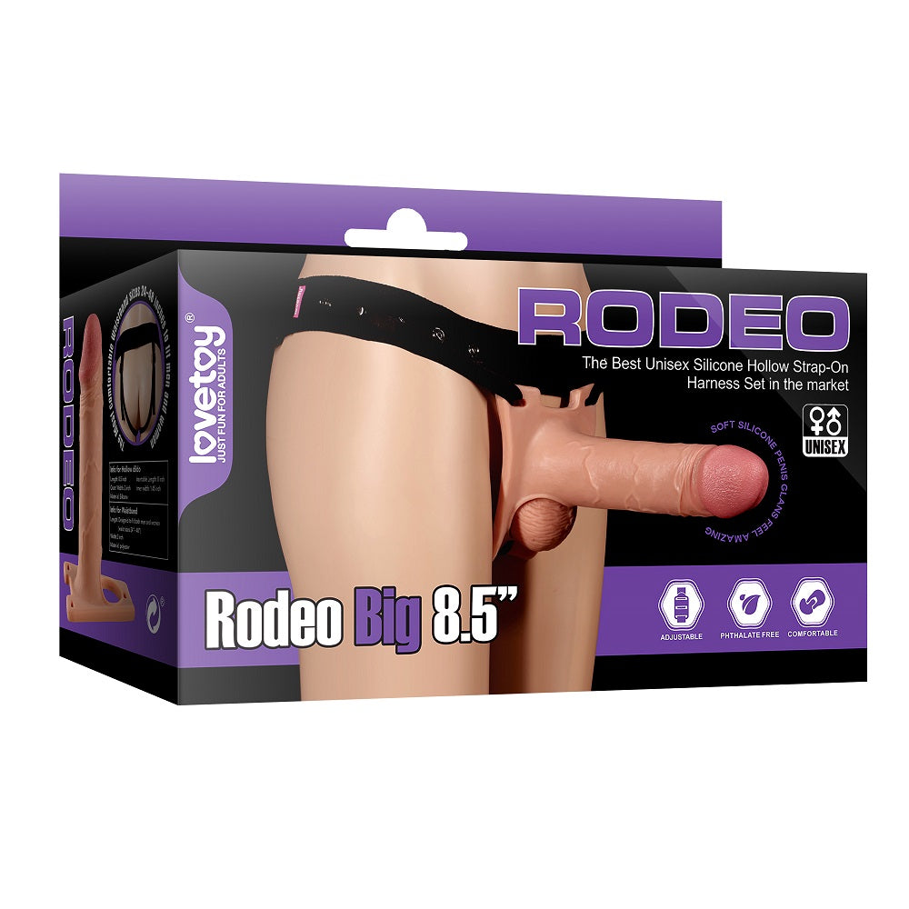 Lovetoy Rodeo Hollow Strap On Set 8.5 Inch