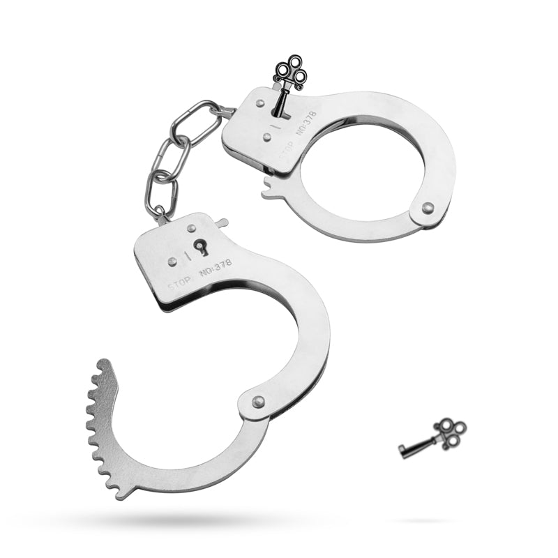 Easytoys Fetish Collection Classic Metal Hand Cuffs Silver