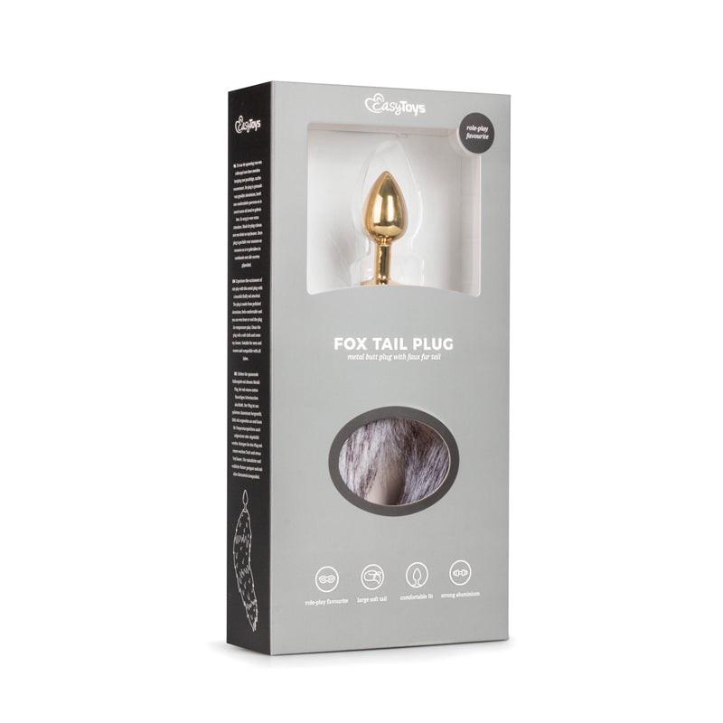 XR Brands Fetish Collection Fox Tail No 5 Gold Anal Plug