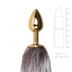 XR Brands Fetish Collection Fox Tail No 5 Gold Anal Plug