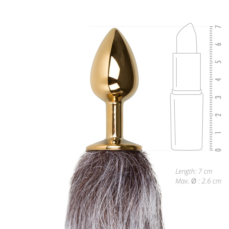 XR Brands Fetish Collection Fox Tail No 5 Gold Anal Plug