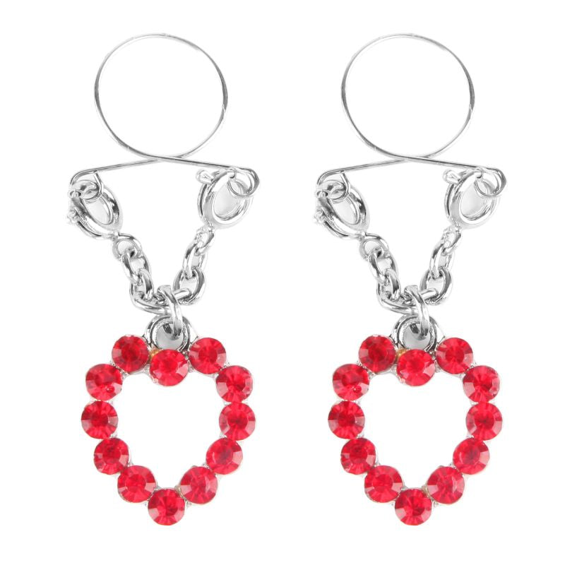Peekaboo Pasties Ruby Hearts Nipple Jewellery Peekaboo Pasties