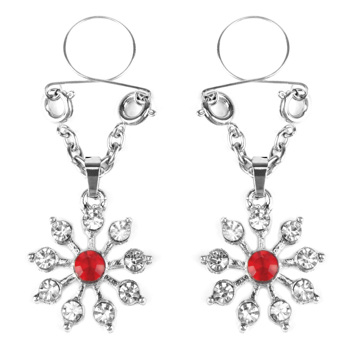Peekaboo Pasties Ruby and Diamond Star Nipple Jewellery Peekaboo Pasties