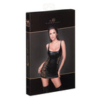 Noir Handmade Power Wetlook Dress - Lace Inserts for Sexy, Playful Look Noir Handmade