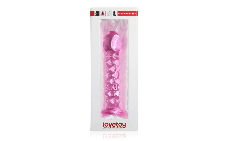 Lovetoy Glass Romance 2 Glass Dildo 7 Inch Pink Secondary image