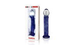 Lovetoy Glass Romance 7 Glass Dong 7.5 Inch Blue Lovetoy