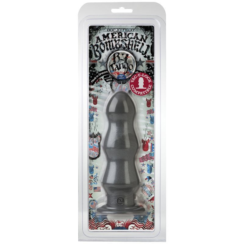 American Bombshell B 7 Tango Anal Dildo 7 Inch Gun Metal