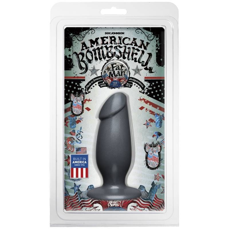 American Bombshell Fat Man Anal Plug Gun Metal