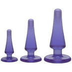 Doc Johnson Crystal Jellies Anal Initiation Butt Plug Kit Clear