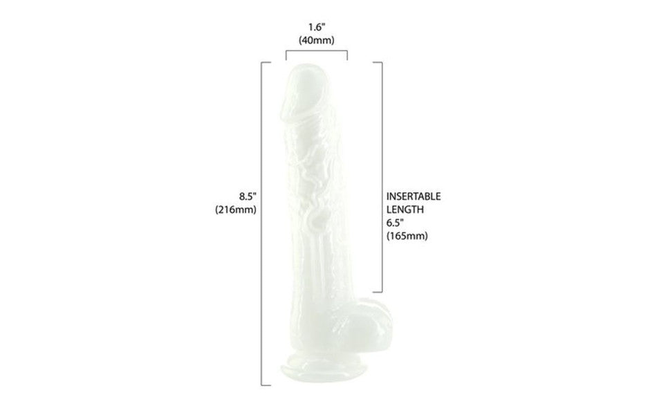 BMS Factory Addiction Pearl Suction Cup Realistic Dildo 8.5 Inch Pearl White Secondary image