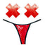 Neva Nude Vixen Red Wet Vinyl Womens Pastie & G String Set Neva Nude
