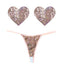 Neva Nude Bubbly Feels Nude Sequin Pantie & Heart Shapes Pastie Set Neva Nude