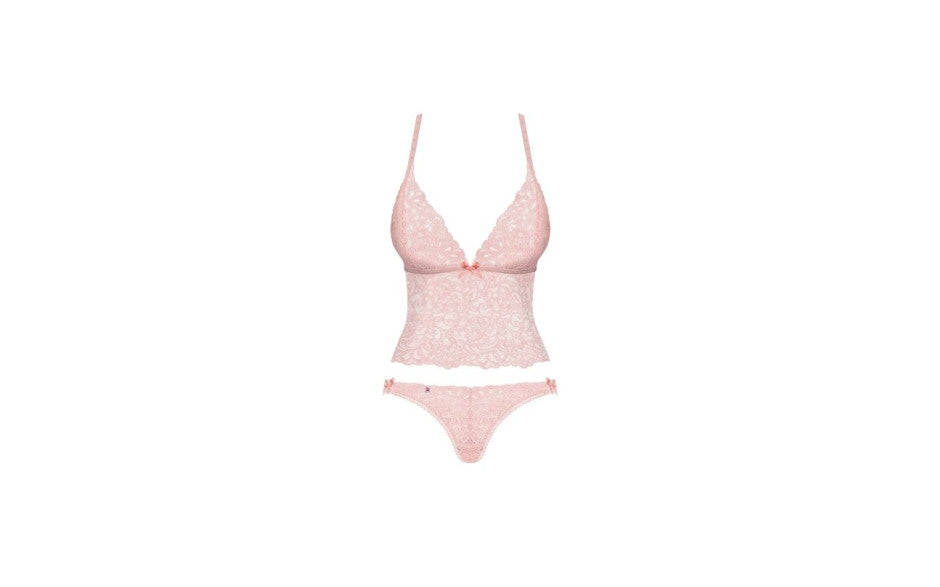 Obsessive Delicanta Womens Top & Panties Pink L / XL Obsessive