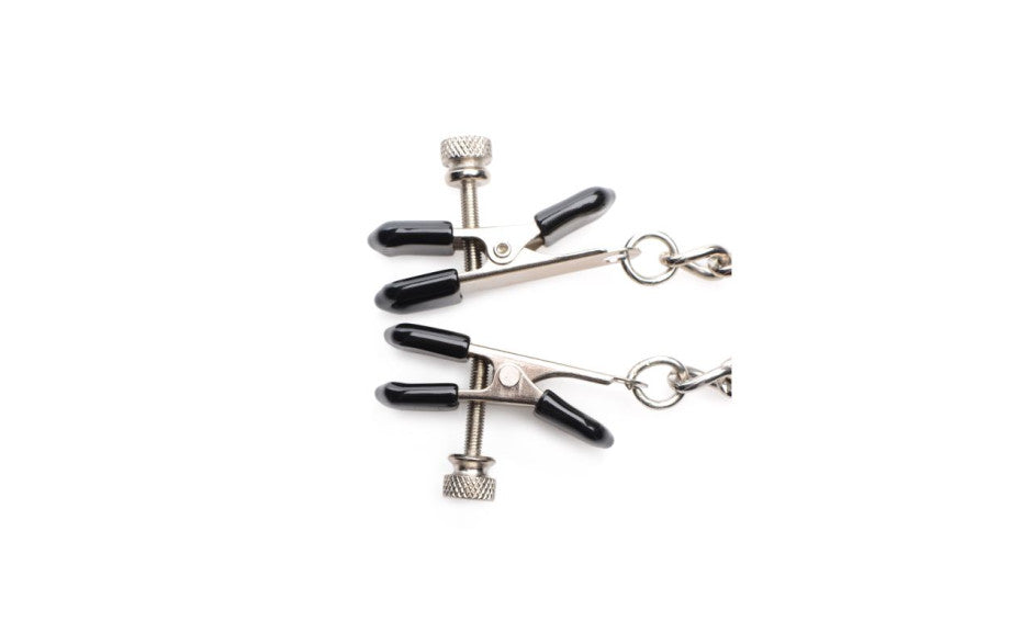 XR Brands Master Series Titty Taunter Nipple Clamps With Weighted Bead XR Brands