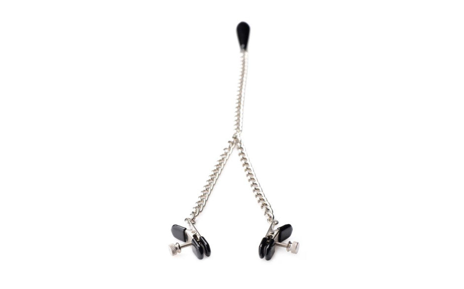 XR Brands Master Series Titty Taunter Nipple Clamps With Weighted Bead XR Brands