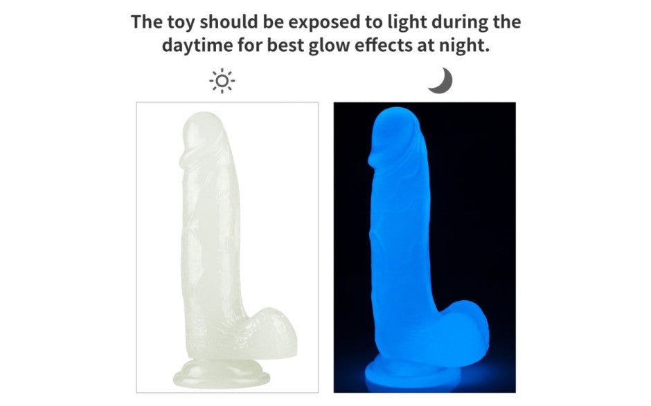 Lovetoy Lumino Play Flexible & Realistic Dildo With Balls 7.5 Inch Clear Secondary image