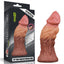 Lovetoy Nature Cock Dual Layer Huge ALIEN Silicone Butt Plug Dildo 7 Inch
