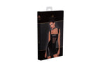 Noir Handmade Power Wetlook Short Dress With Front Tulle Inserts Black Large Noir Handmade