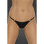 Noir Handmade Power Wetlook Womens Panty With Gold Clasp Noir Handmade