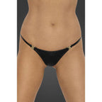 Noir Handmade Power Wetlook Womens Panty With Gold Clasp Noir Handmade
