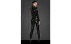 Noir Handmade Long Button Up PVC Overall Women Dress Black Large Noir Handmade