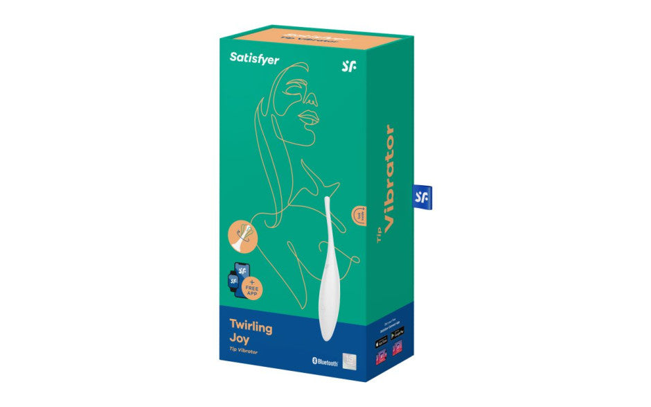 Satisfyer Twirling Joy Tip Stimulator App Controlled Circulating Vibrator White Satisfyer