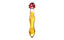 Sexus Glass Dildo 20.5cm Yellow & Red Sexus Glass
