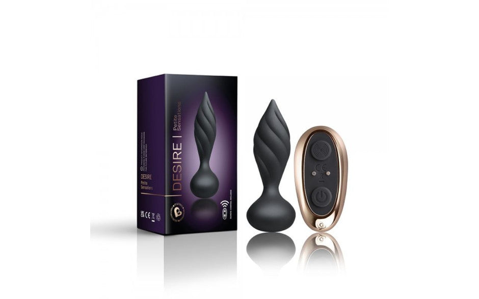 Rocks Off Petite Sensation Desire Butt Plug With Remote Black Rocks Off Main image