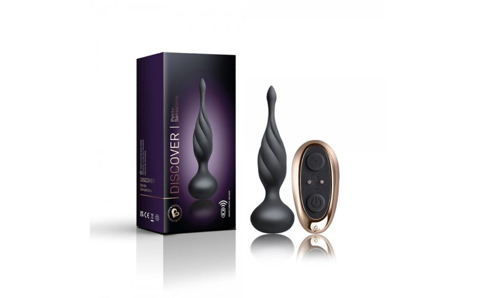 Rocks Off Petite Sensation Discover Butt Plug With Remote Black Rocks Off
