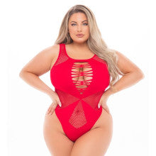 Pink Lipstick Duchess High Neck Womens Bodysuit One Size Secondary image