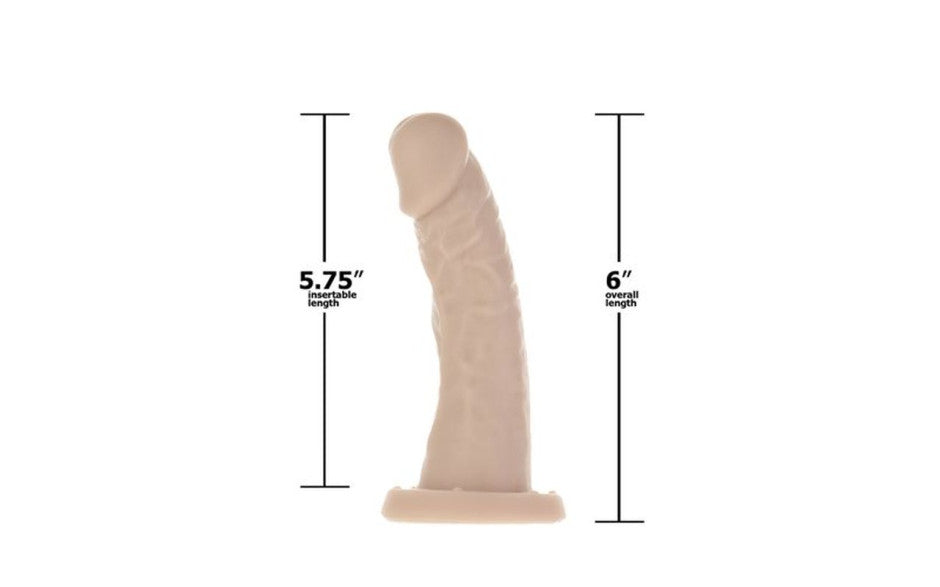 BMS Factory Addiction Edward Realistic Non Vibrating Dong 6 Inch Beige BMS Factory