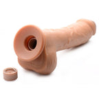Loadz Dual Density Squirting Dildo Medium Skin Tone With Remote 8 Inch