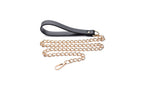 XR Brands Master Series Leashed Lover Black and Gold Chain Leash