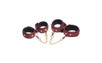 XR Brands Master Series Velvet Bondage Set 6 Piece Burgundy
