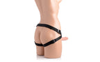 XR Brands Strap U Seducer Silicone Dildo With Harness 7 Inch Flesh XR Brands