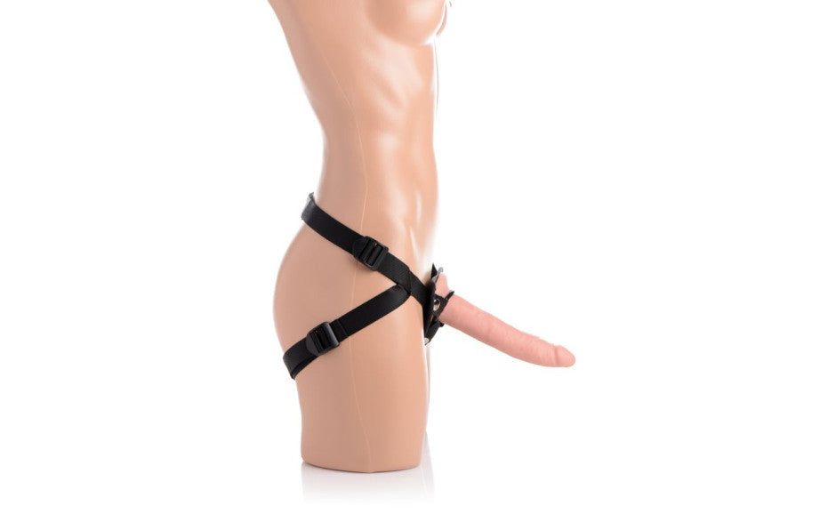 XR Brands Strap U Charmed Silicone Dildo With Harness 7.5 Inch Secondary image