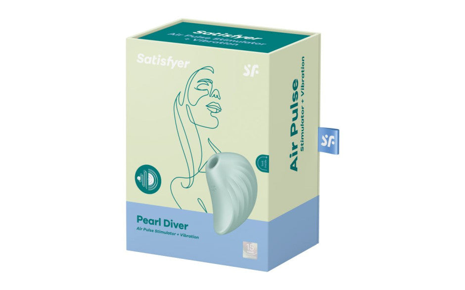 Satisfyer Pearl Diver Layon Air Pulse Clitoral Stimulator Mint Satisfyer Main image